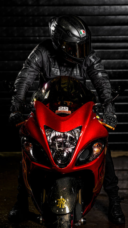Ride Rich Concord Armoured GP Anorak Softshell Motorcycle Jacket - All Black